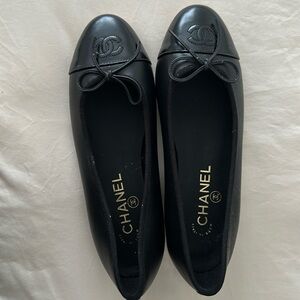 CHANEL Inspired black flats. Size 38 runs small. Brand new never worn